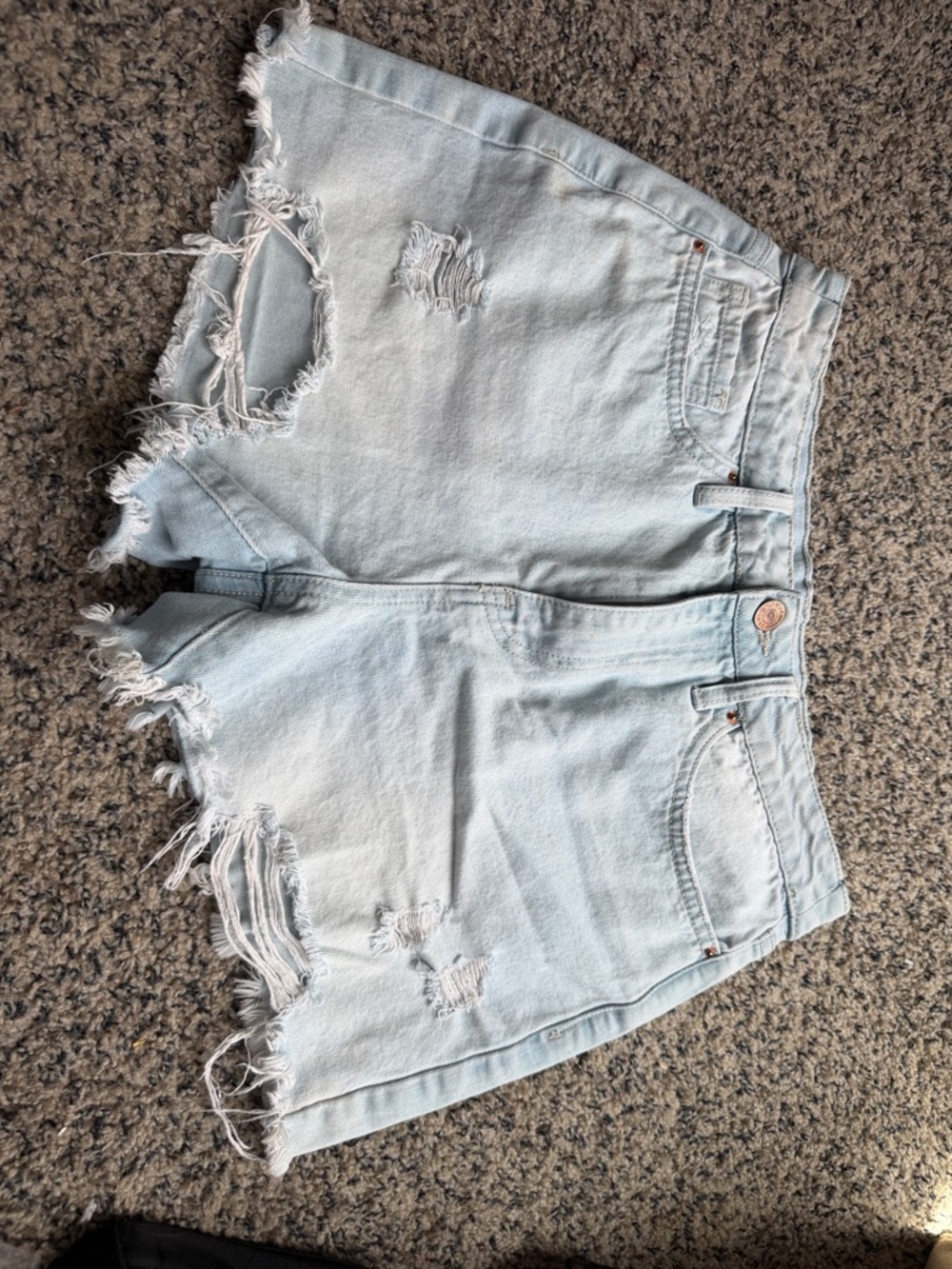 YMI Light Wash Distressed Denim Shorts